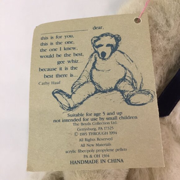 NWT Boyds Bears Simon S. Simianski 10" Cream Monkey #5524-10 Fully Jointed 1994 - Picture 7 of 9